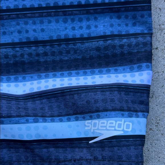 Speedo Striped Blue and Purple Board Shorts - Picture 5 of 10